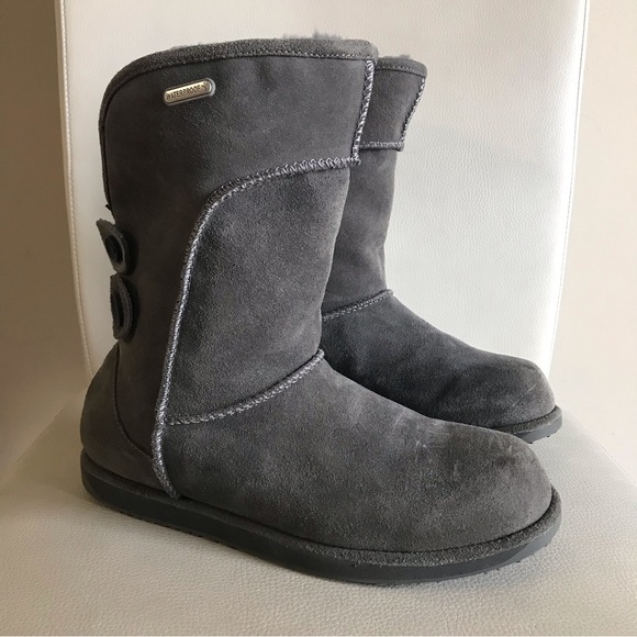 Emu Australia Alba Boot Waterproof Suede Sheepskin Wool High Low Winter Boot - Picture 1 of 7